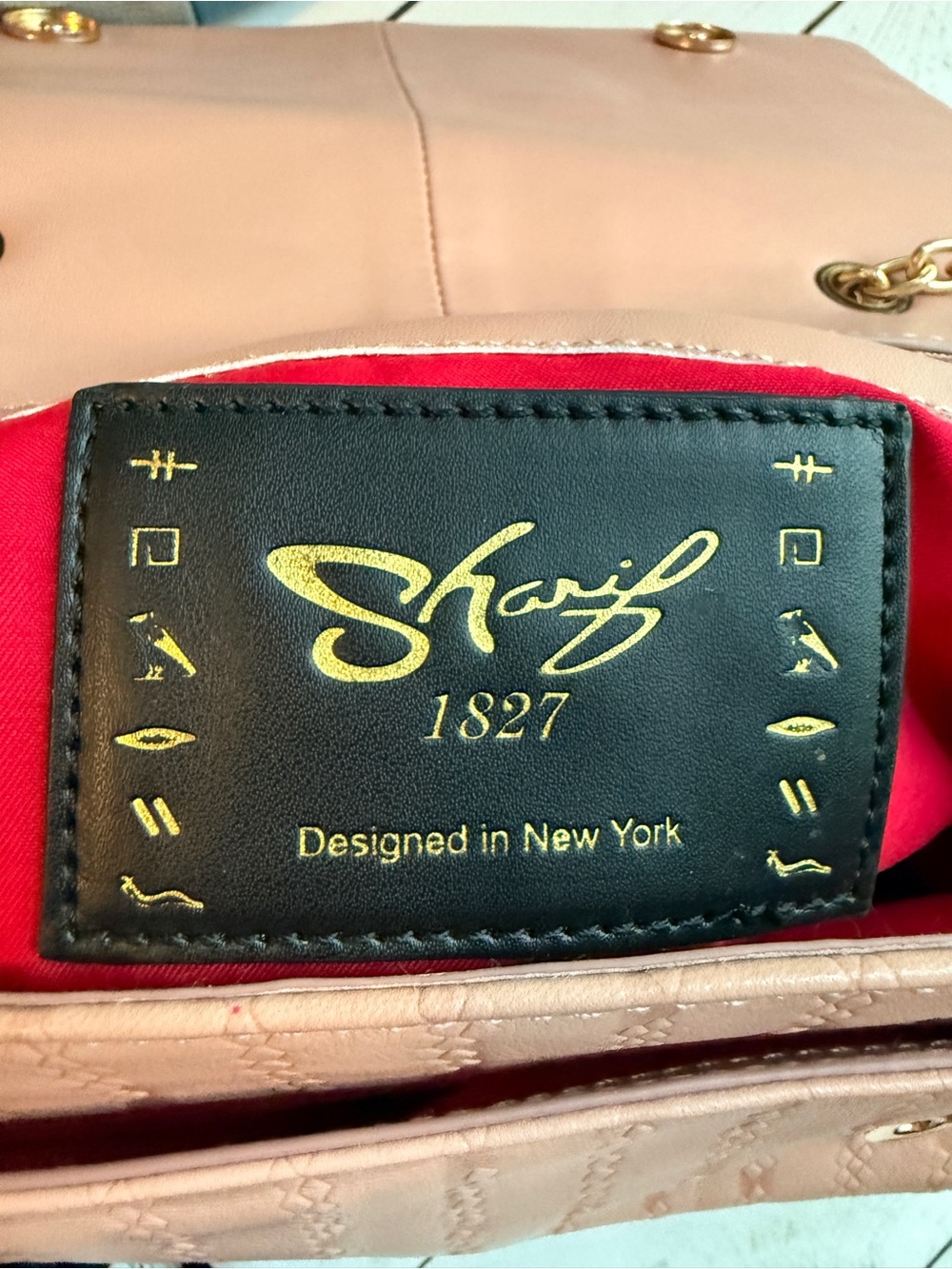 Sharif | Lion’s Gate Pink Leather Shoulder/Crossbody Bag - Picture 9 of 15